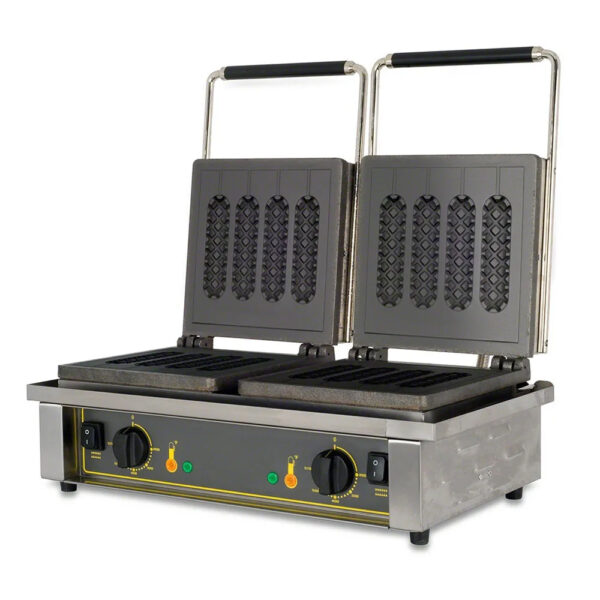 Double Specialty Waffle Maker w/ Cast Iron Grids